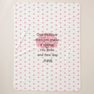 Aristotle Spring Quote Decor For Home Sherpa Blanket