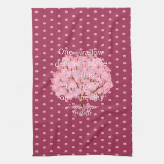Aristotle Spring Quote Decor For Home Tea Towel
