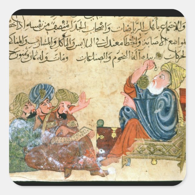 Aristotle teaching square sticker (Front)