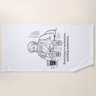 Aristotle's Guide to Moderation Beach Towel