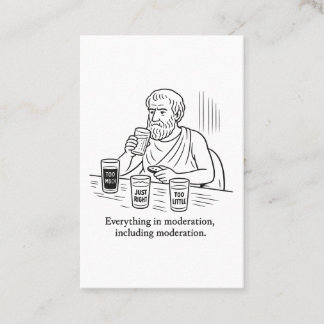 Aristotle's Guide to Moderation Business Card