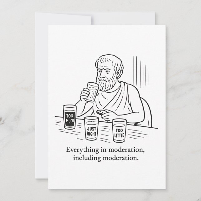Aristotle's Guide to Moderation Card (Front)