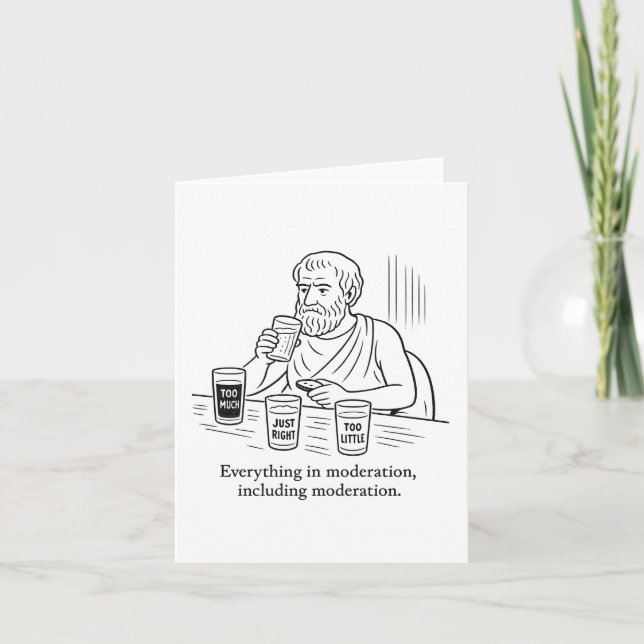 Aristotle's Guide to Moderation Card (Front)