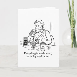 Aristotle's Guide to Moderation Card