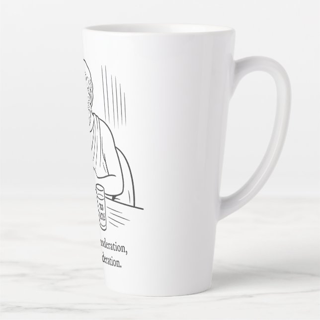 Aristotle's Guide to Moderation Latte Mug (Right)