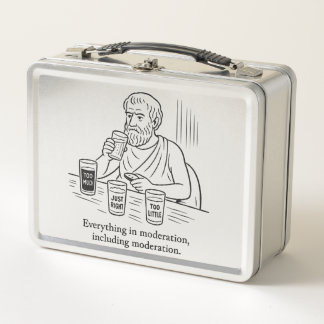 Aristotle's Guide to Moderation Metal Lunch Box