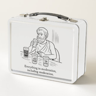 Aristotle's Guide to Moderation Metal Lunch Box