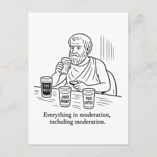 Aristotle's Guide to Moderation Postcard