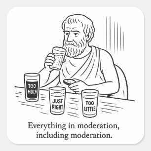 Aristotle's Guide to Moderation Square Sticker
