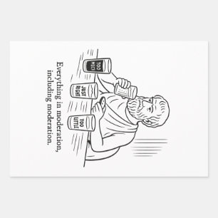 Aristotle's Guide to Moderation Wrapping Paper Sheet