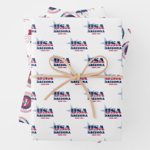 Arizona, 50 States, Liberty Bell  Wrapping Paper Sheet