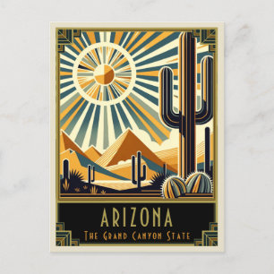 Arizona Art Deco Postcard