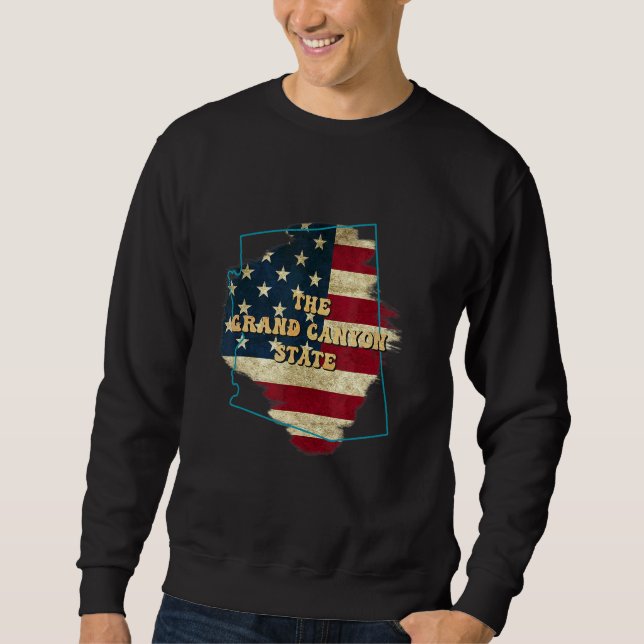 Arizona Az Us Flag Motto Sweatshirt (Front)