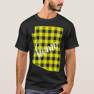 Arizona Buffalo Plaid Home State Country Yellow Pl T-Shirt