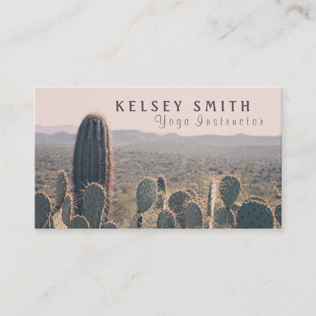 Arizona Cacti - Yoga Instructor | Business Card (Front)