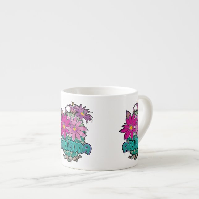 Arizona Cactus Blooms Espresso Cup (Front Right)