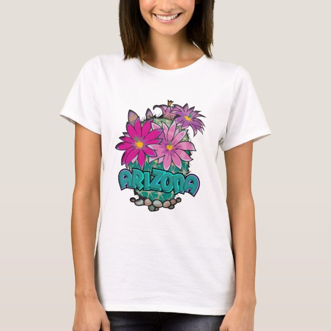 Arizona Cactus Blooms T-Shirt (Front)