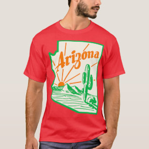 Arizona Cactus Vintage Travel Decal Sticker Gift H T-Shirt