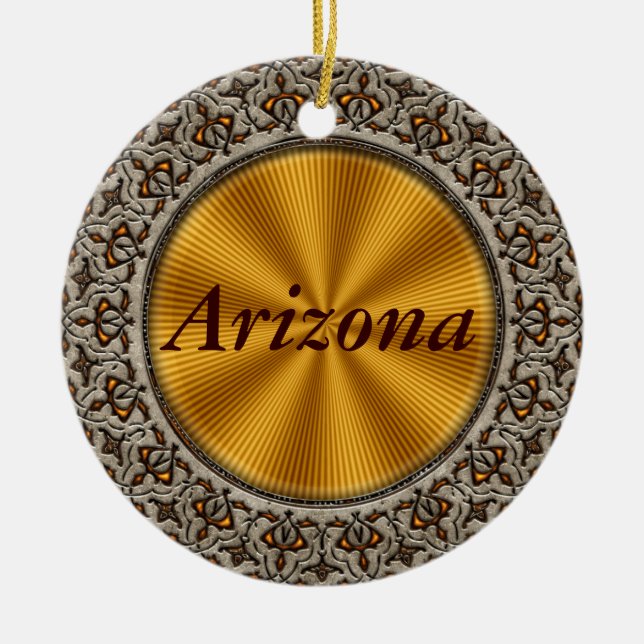 Arizona Ceramic Tree Decoration (Front)