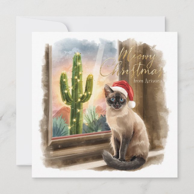 Arizona Christmas in Desert Greeting card (Front)