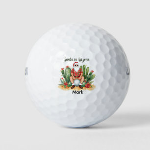 Arizona Christmas with Santa Claus on golf ball 