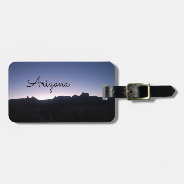 Arizona Dawn Light over Mountain Luggage Tag (Front Horizontal)