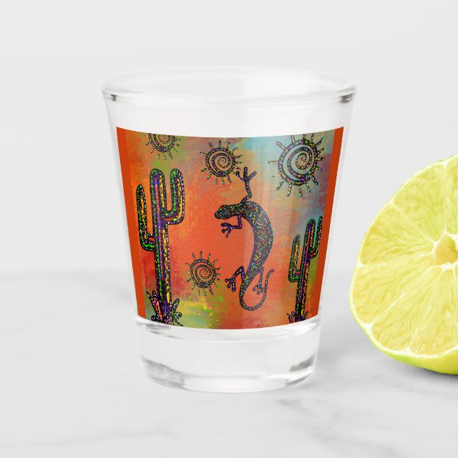 Arizona Desert Art Shot Glass (Front)