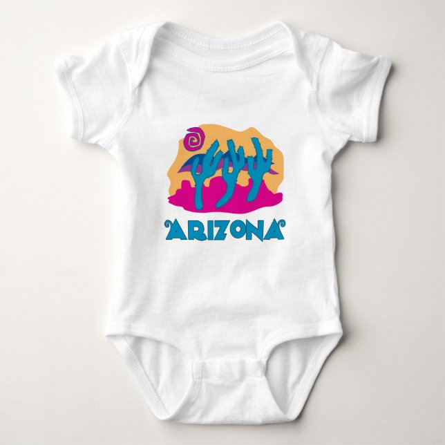 Arizona Desert Blue Baby Bodysuit (Front)