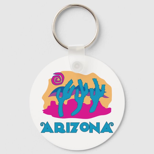 Arizona Desert Blue Key Ring (Front)
