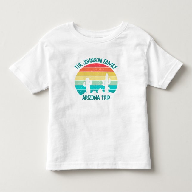 Arizona Desert Cactus Sunset Custom Trip Toddler T-Shirt (Front)