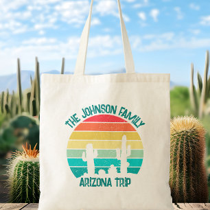 Arizona Desert Cactus Sunset Personalized Tote Bag