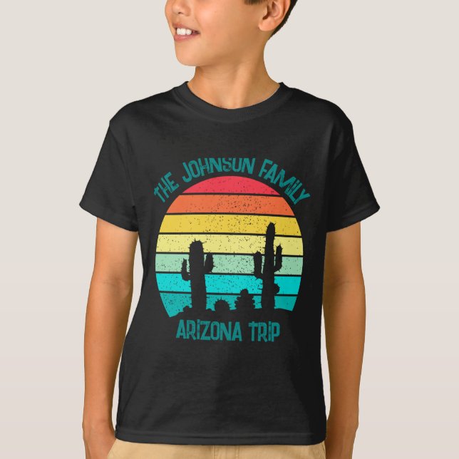 Arizona Desert Cactus Sunset Trip Kids  T-Shirt (Front)