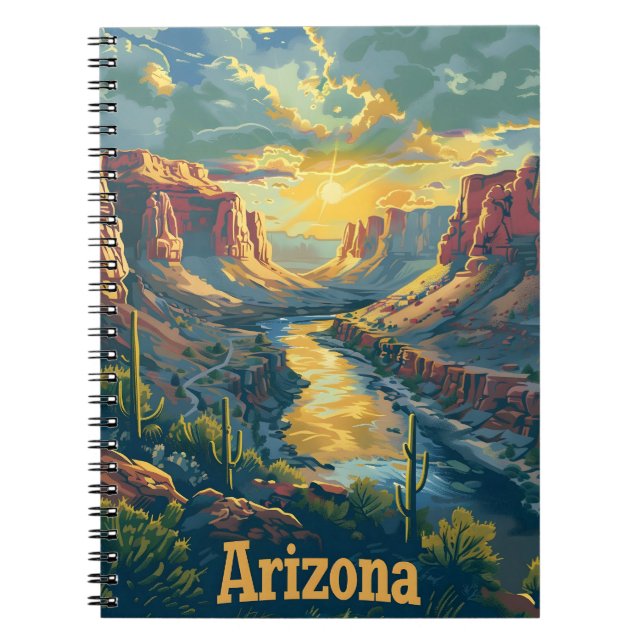 Arizona desert cliffs notebook (Front)