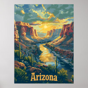 Arizona desert cliffs poster