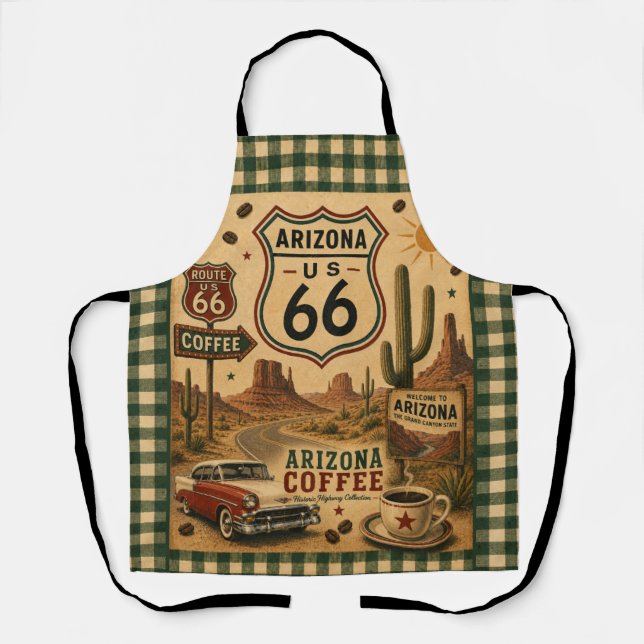 Arizona Desert Coffee Kitchen Route 66 Apron (Front)