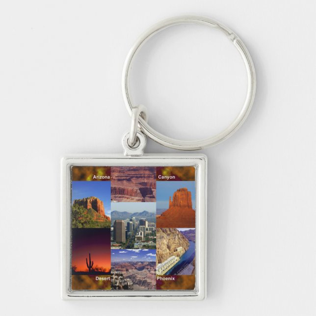 Arizona Desert Collage Key Ring (Front)