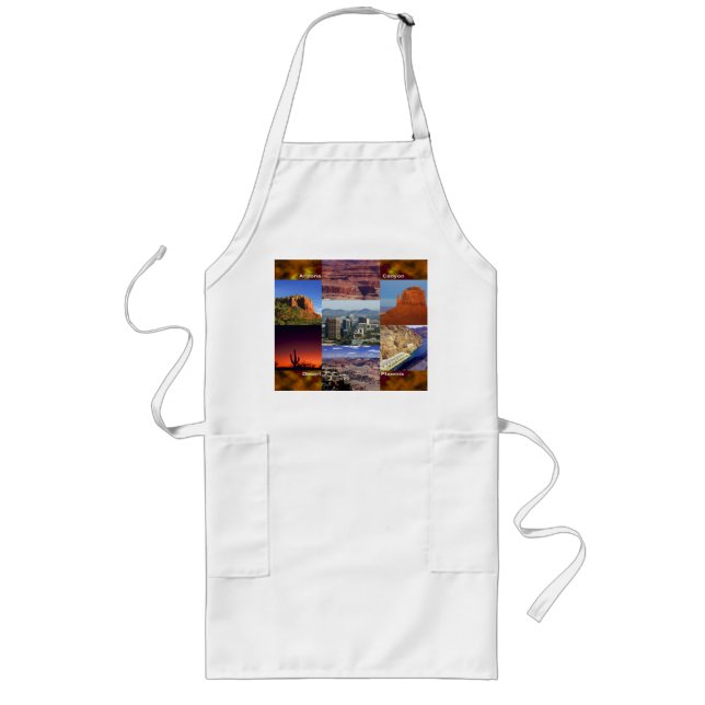 Arizona Desert Collage Long Apron (Front)