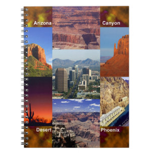Arizona Desert Collage Spiral Notebook