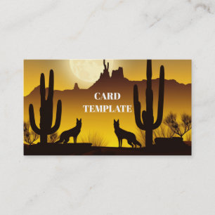 Arizona Desert Coyote Wolf Business Card