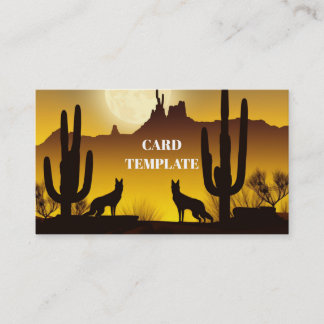 Arizona Desert Coyote Wolf Business Card