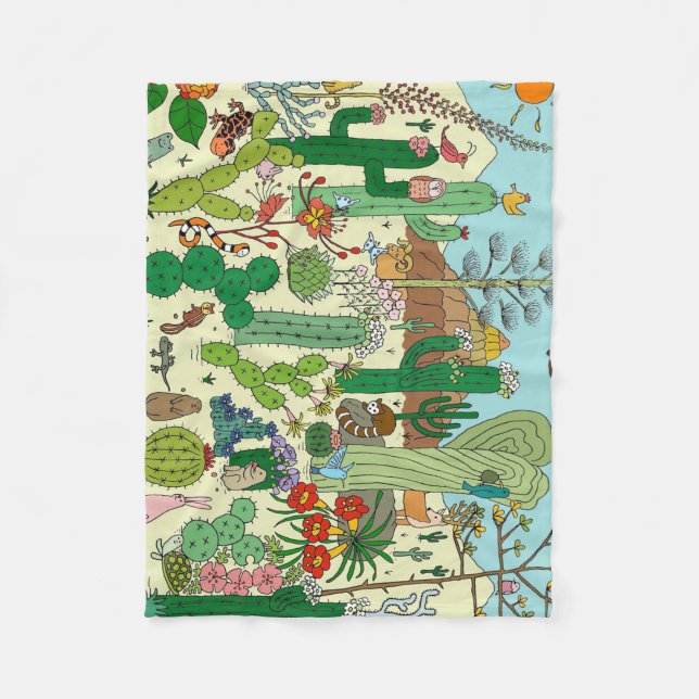 Arizona Desert Fleece Blanket (Front)
