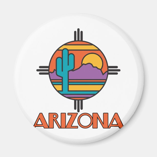 Arizona Desert Mandala Magnet (Front)