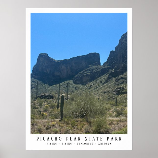 Arizona Desert Picacho Peak State Park Print (Front)