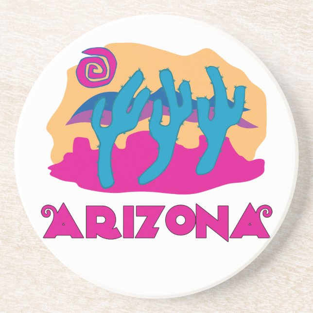 Arizona Desert Pink Coaster (Front)