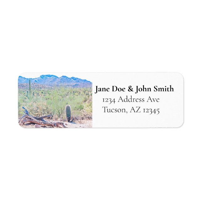 Arizona Desert Return Address Labels (Front)