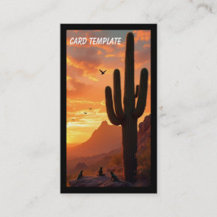 Arizona Desert Southwest Sunset Business Card
