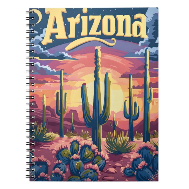 Arizona Desert Sunset Notebook (Front)