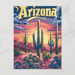 Arizona Desert Sunset Postcard