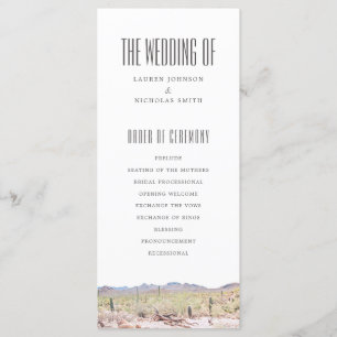 Arizona Desert Wedding Program Programme