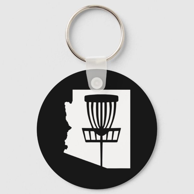 Arizona Disc Golf State With Sket Graphic  Key Ring (Front)
